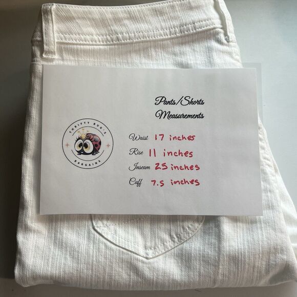 Chicos platinum womens white abolone jean size 2 short casual summer - Picture 5 of 5